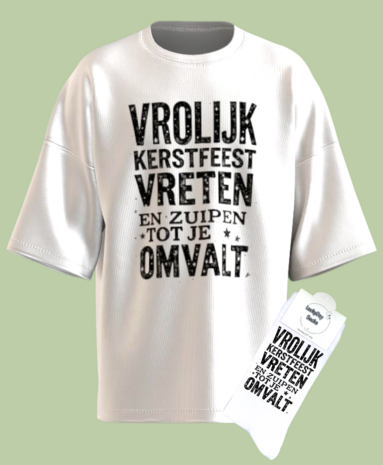 Kerst T-shirt sokken set