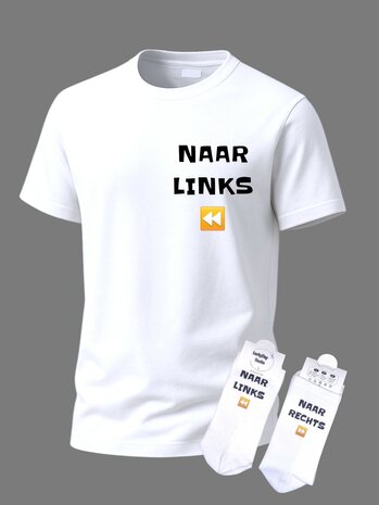 Grappige tekst t-shirt met sokken set