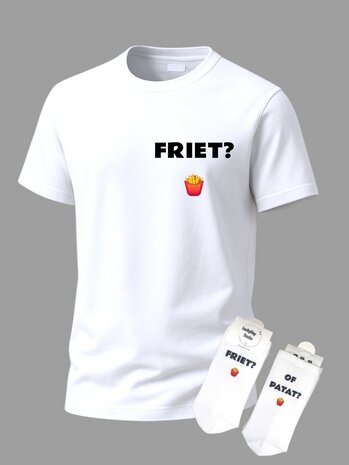 Grappige tekst t-shirt met sokken set