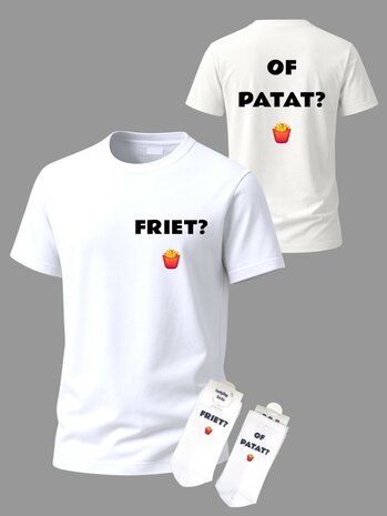 Grappige tekst t-shirt met sokken set