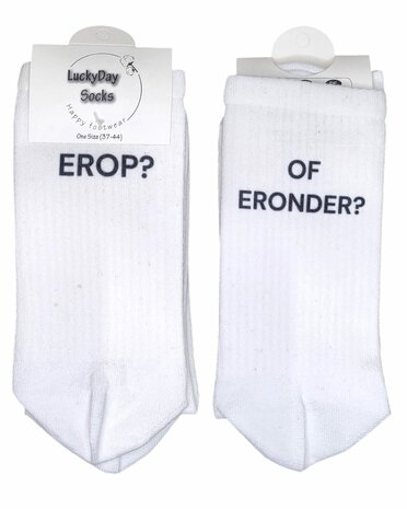 Grappige tekst t-shirt met sokken set