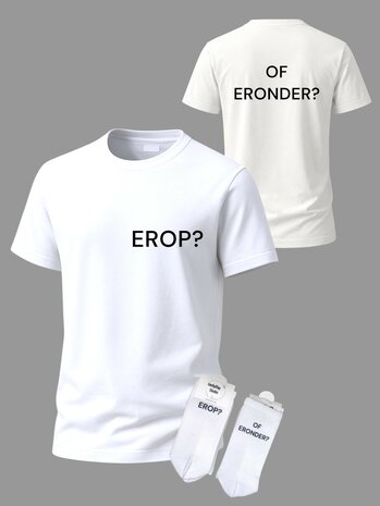 Grappige tekst t-shirt met sokken set