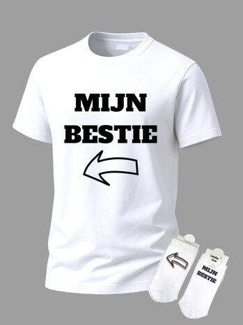 Grappige tekst t-shirt met sokken set