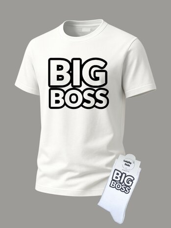 Grappige tekst SET met t-shirt en sokken