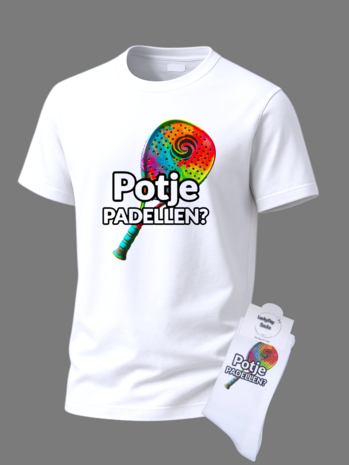 Grappige tekst SET met t-shirt en sokken