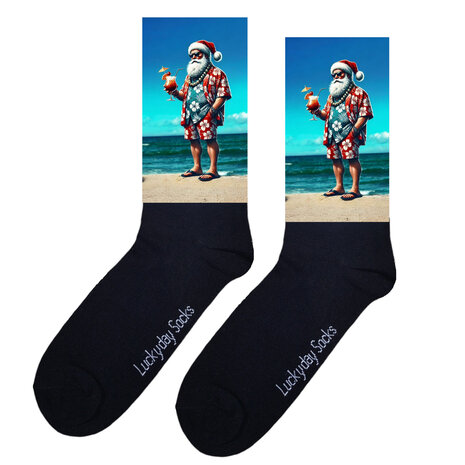 kerstman strand sokken