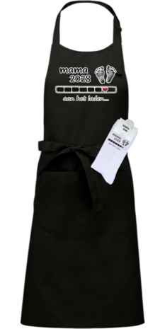 Luxe cadeau schort met sokken