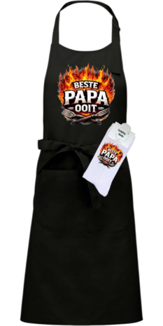 Luxe cadeau schort met sokken