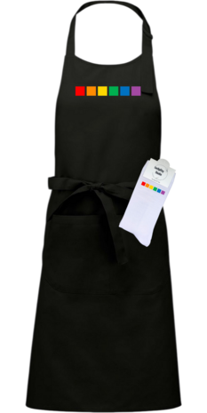 Luxe cadeau schort met sokken