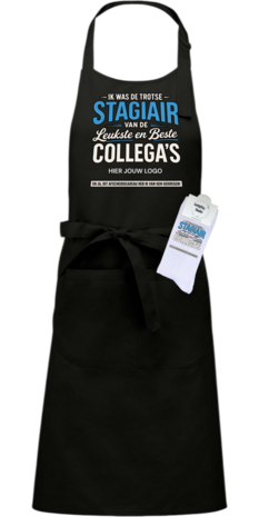 Custom Luxe cadeau schort met sokken