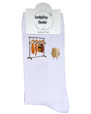 Luxe cadeau schort met sokken