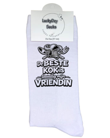 Luxe cadeau schort met sokken