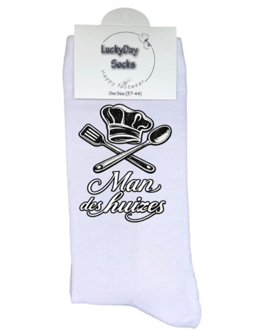 Luxe cadeau schort met sokken