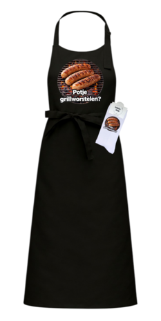 Luxe cadeau schort met sokken