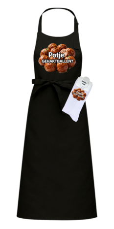 Luxe cadeau schort met sokken