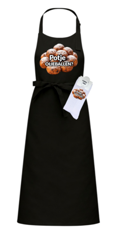 Luxe cadeau schort met sokken