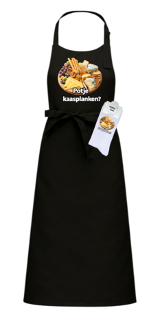 Luxe cadeau schort met sokken