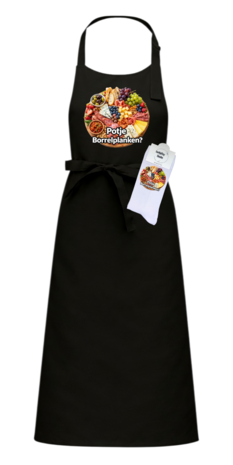 Luxe cadeau schort met sokken