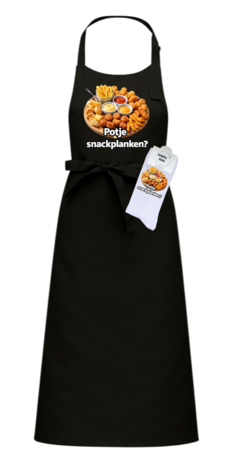 Luxe cadeau schort met sokken