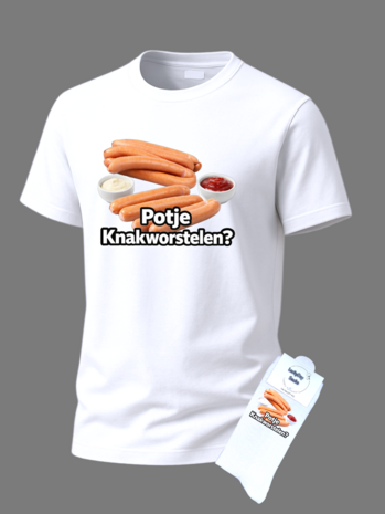  Tekst t-shirt met sokken set