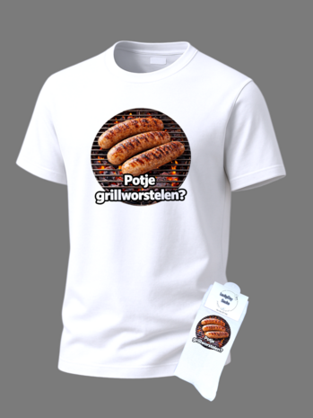  Tekst t-shirt met sokken set