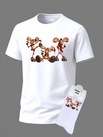 Kerst T-shirt sokken set