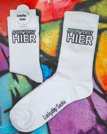 Tennis Socks met eigen teksten