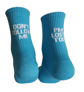 Tennis Don't follow me i'm lost too blauw