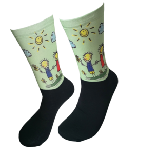 Computerprint Tekening stel groen