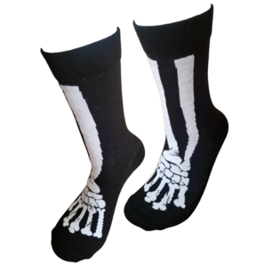 Skeletvoet zwart/wit