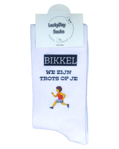 Print Bikkel we zijn trots op je (rennen man)