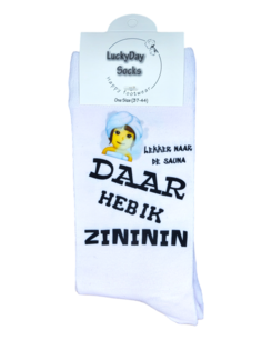 Print Lekker naar de sauna, Daar heb ik zininin (vrouw)