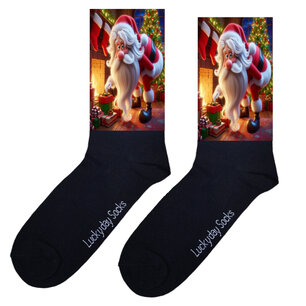 Print 005 Kerstman openhaard