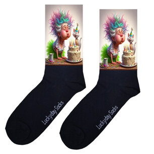 Print 021 Oma blaast kaarsjes