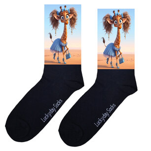 Print 029 Giraffe Lady Bleu