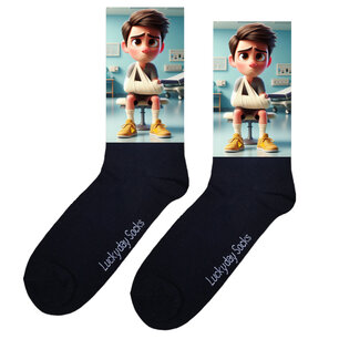 Print 067 Gebroken arm man bruin