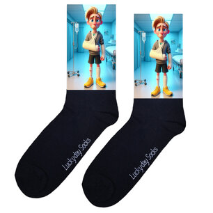 Print 068 Gebroken arm man blond