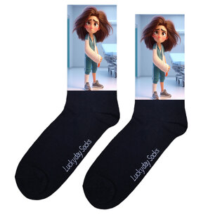 Print 070 Gebroken arm vrouw bruin