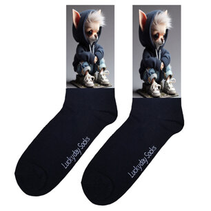 Print 082 Hoody Chihuahua beige