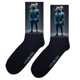 Print 094 Suit Muis blauw