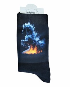 Print 107 Paard rook vuur