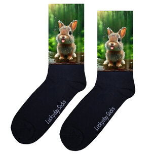 Print 167 Konijn regen tong