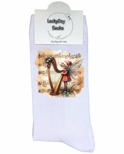 Print 198 Muziekblad grote harp