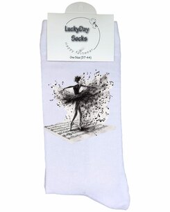 Print 199 Muzieknoten ballerina