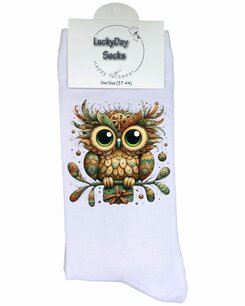 Print 200 Uil mozaïek groen