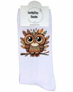 Print 201 Uil mozaïek bruin