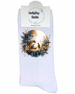 Print 230 Kerststal bloemen