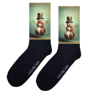 Print 261 Sneeuwman blik groen