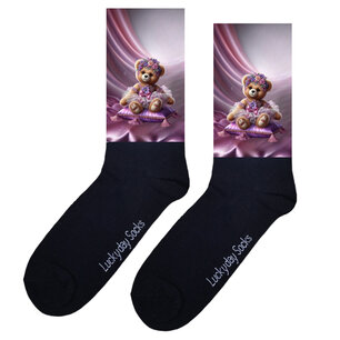 289 Print Beer satijn paars