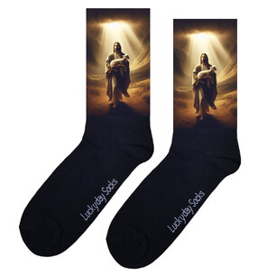 301 Print Jezus met lam in armen